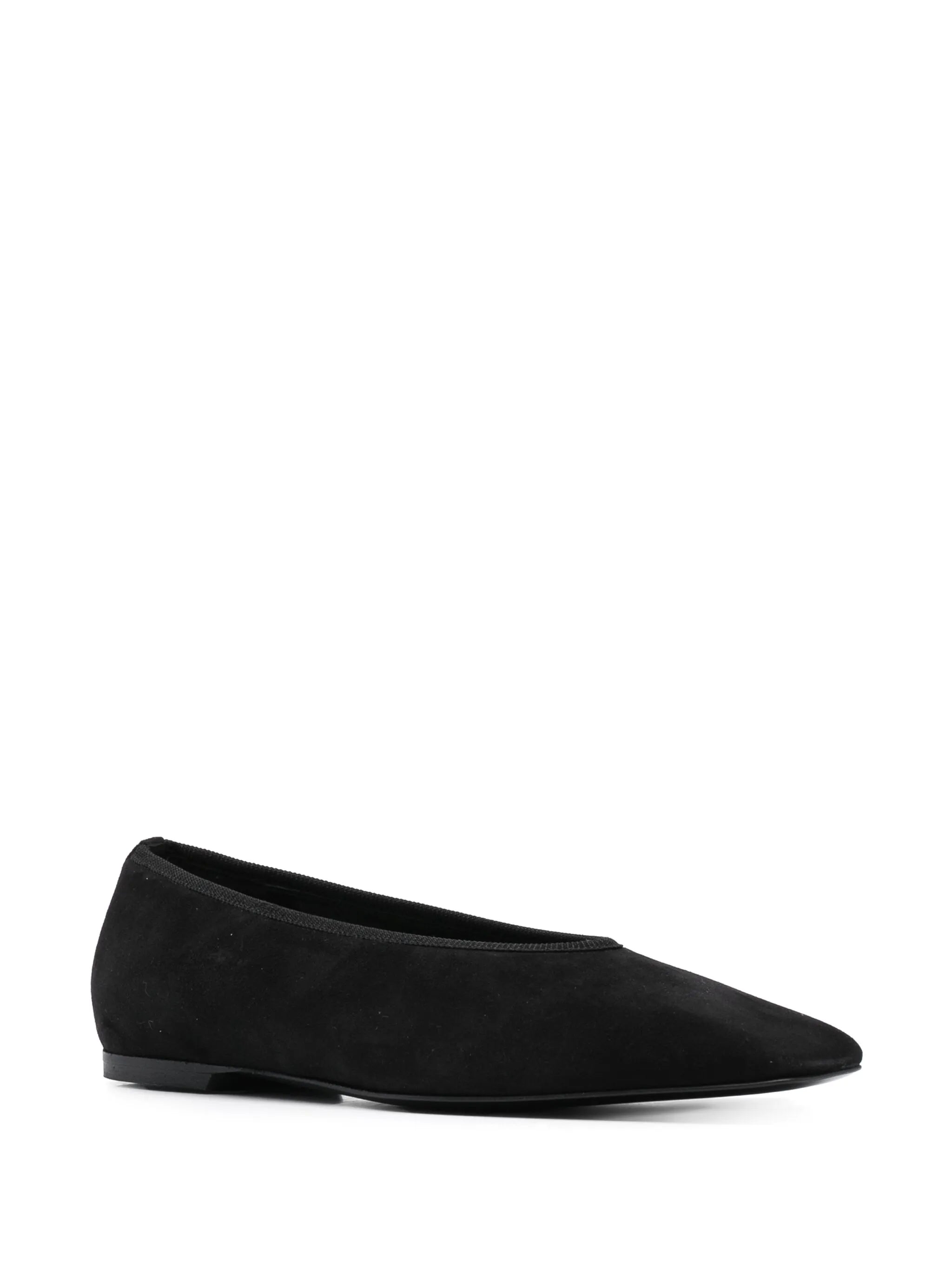 TOTEME トテム ポインテッドトゥ スリッポン バレリーナ Minimalist satin ballerinas espresso – TOTEME
