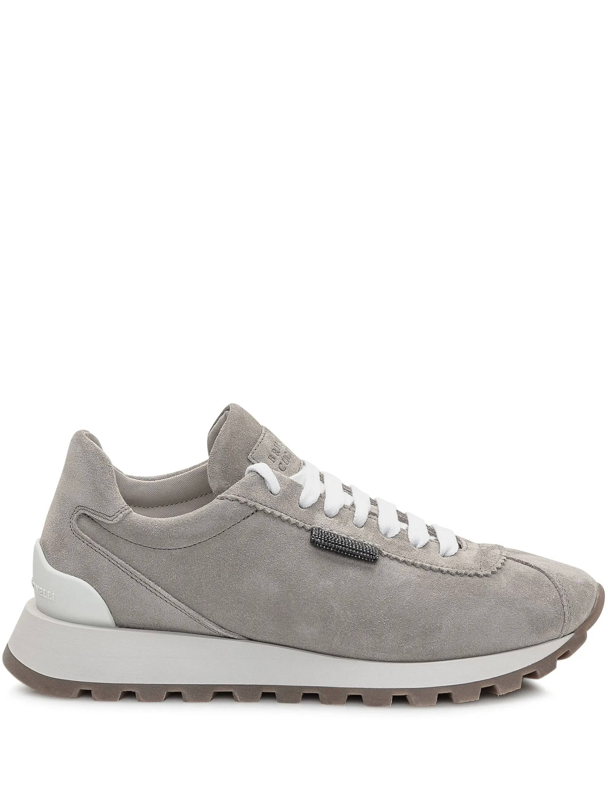 スニーカー BRUNELLO CUCINELLI SS25 SNEAKERS (MZSFG2110 C2657) Brunello Cucinelli Grey/Sage Green Sneakers in Suede
