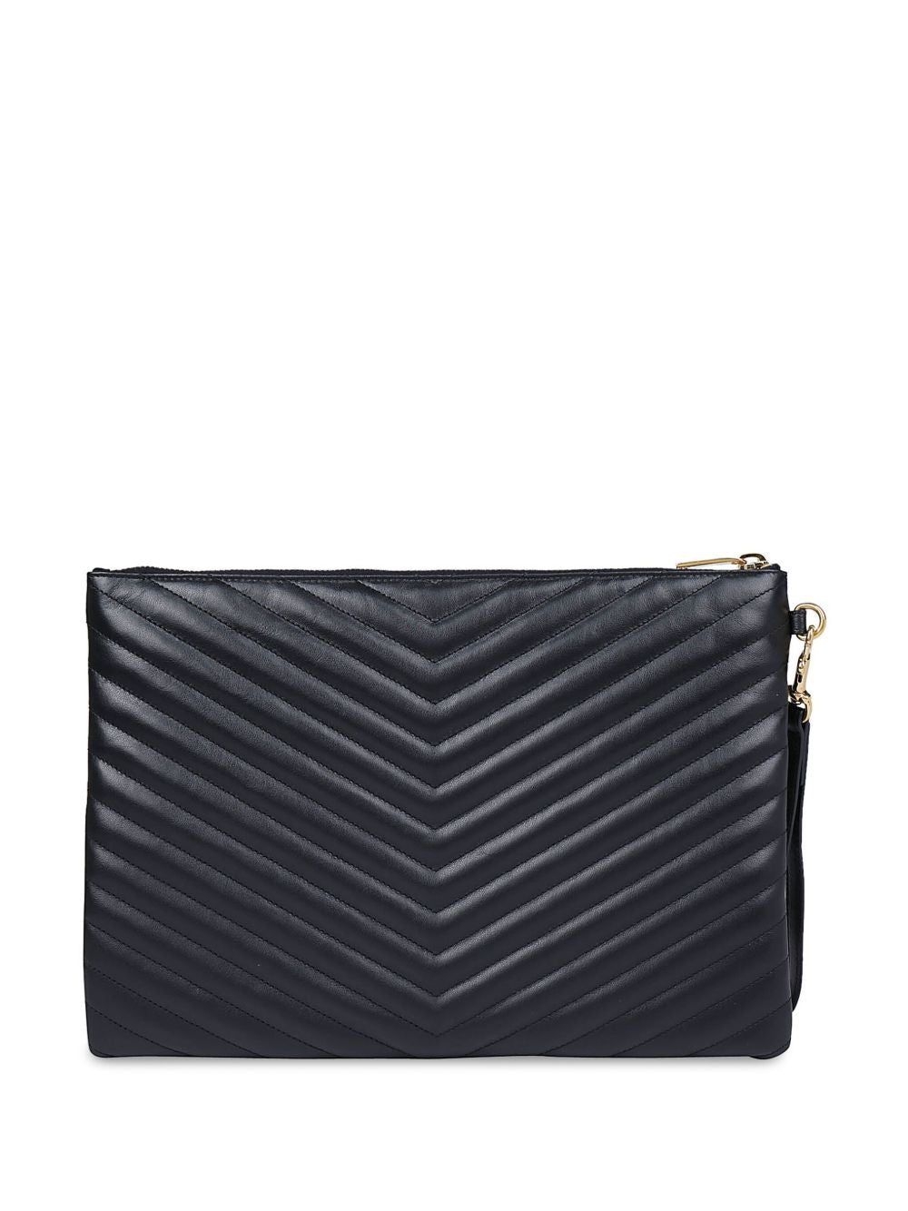 美品　SAINT LAURENT サンローラン　キルティングポーチ　グレー 7336671EL079207_1.jpg