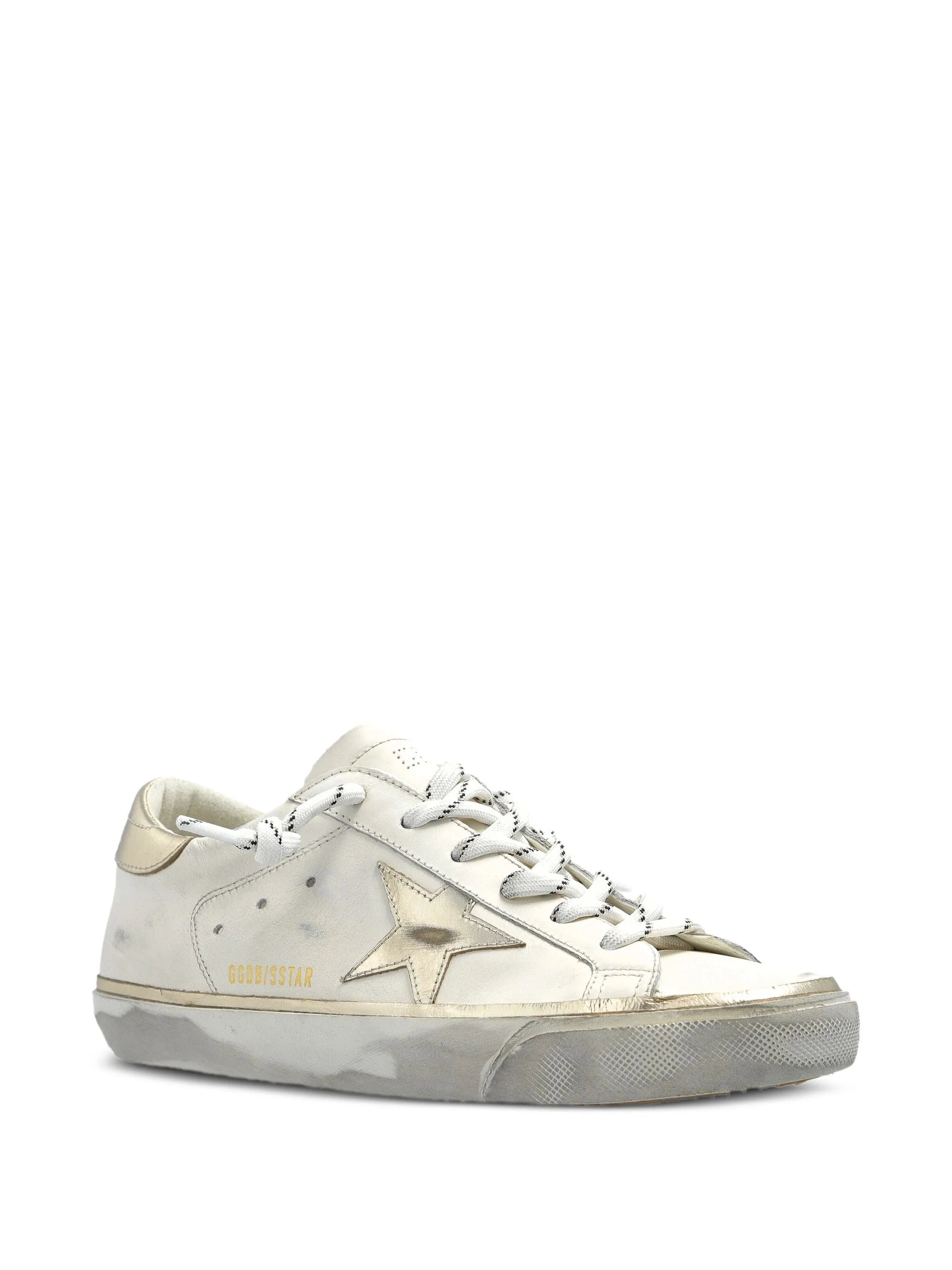 スニーカー Golden  FW25 (GWF00128 F00218780185) Stardan sneakers with silver metallic leather star and heel tab