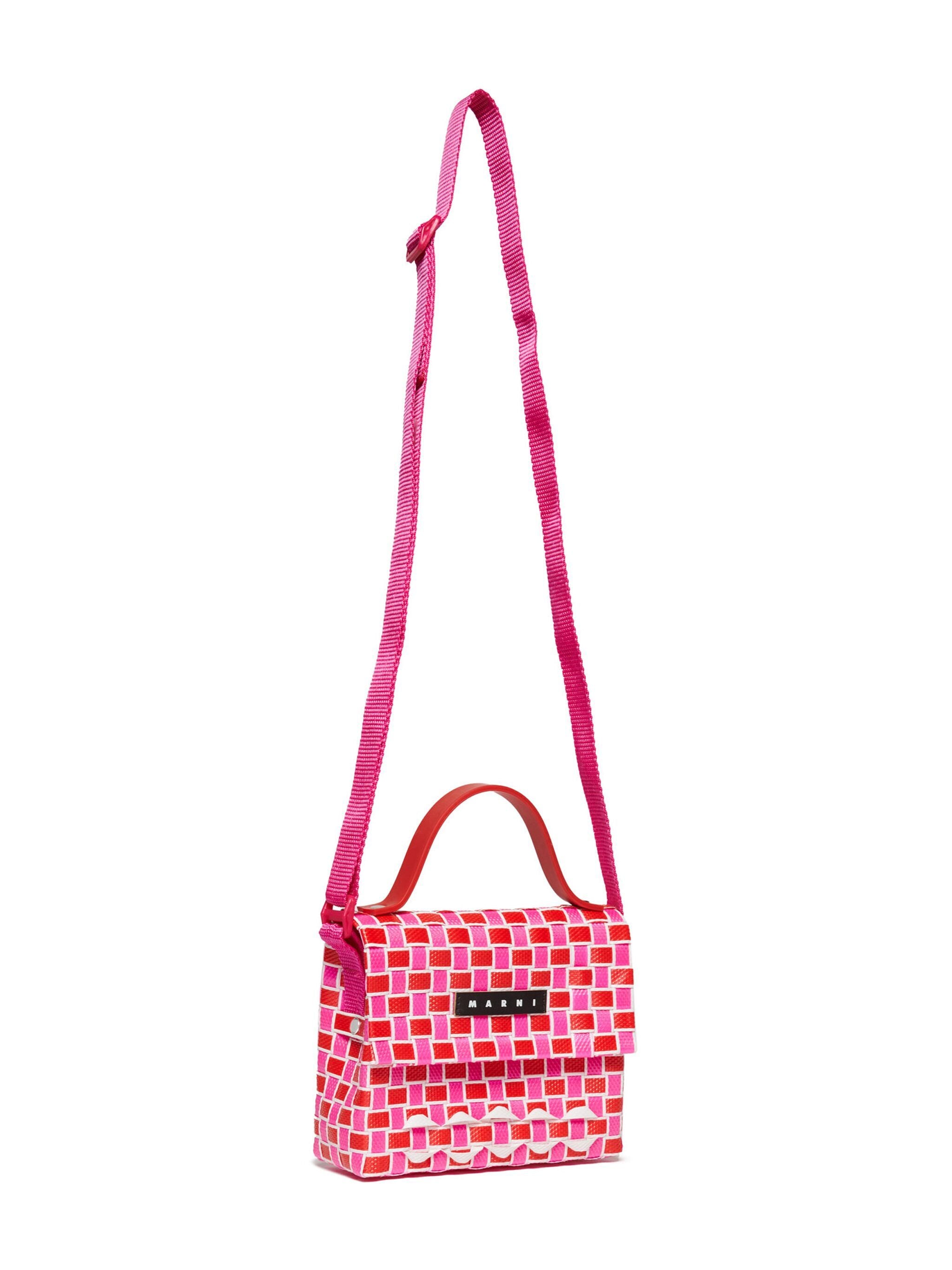 MARNI マルニ ボルキエ スタッズ レザーショルダーバッグ ピンク