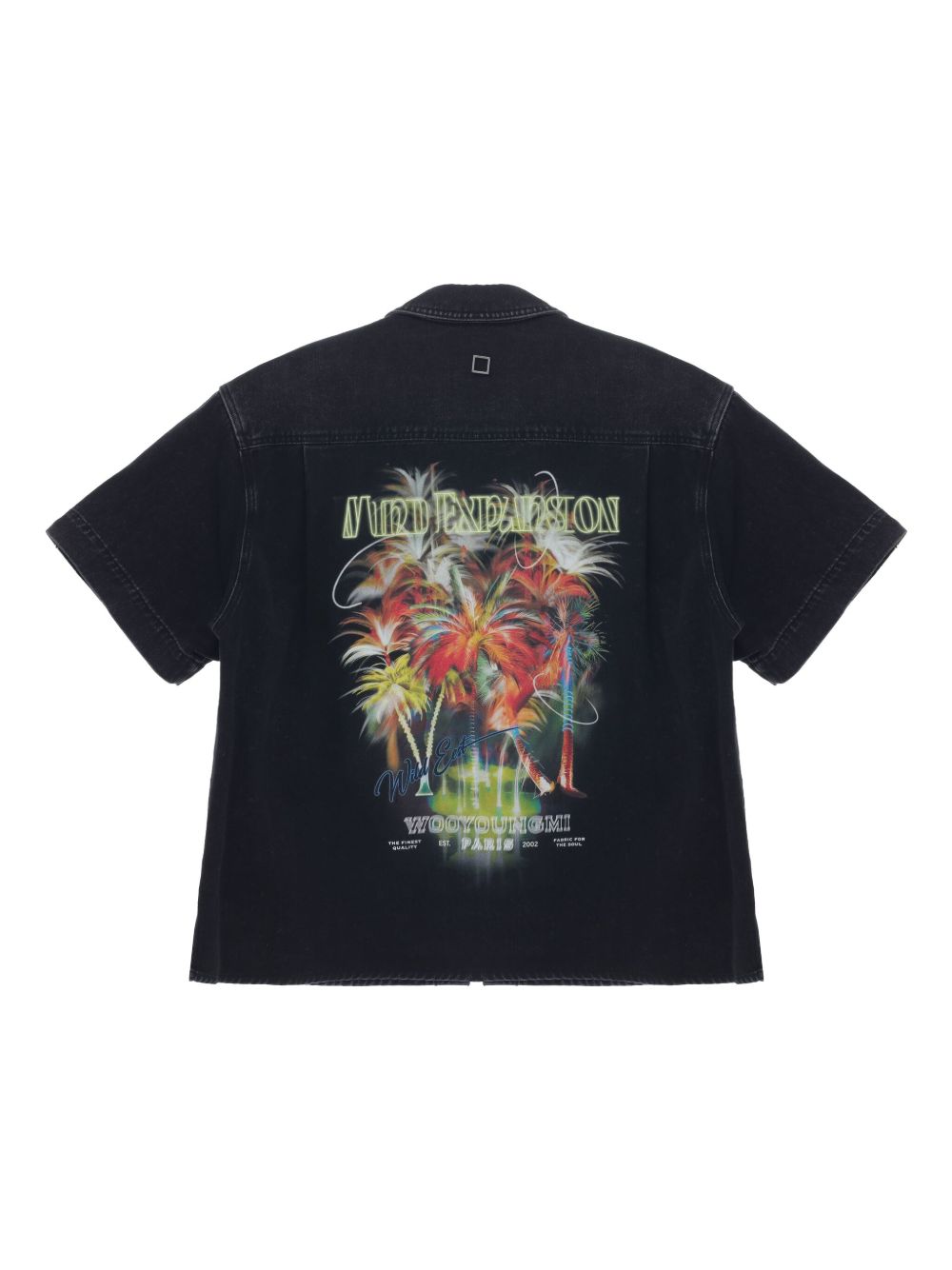 【関税込み】WOOYOUNGMI ブラック グラフィックTシャツ Wooyoungmi graphic-print cotton T-shirt | REVERSIBLE