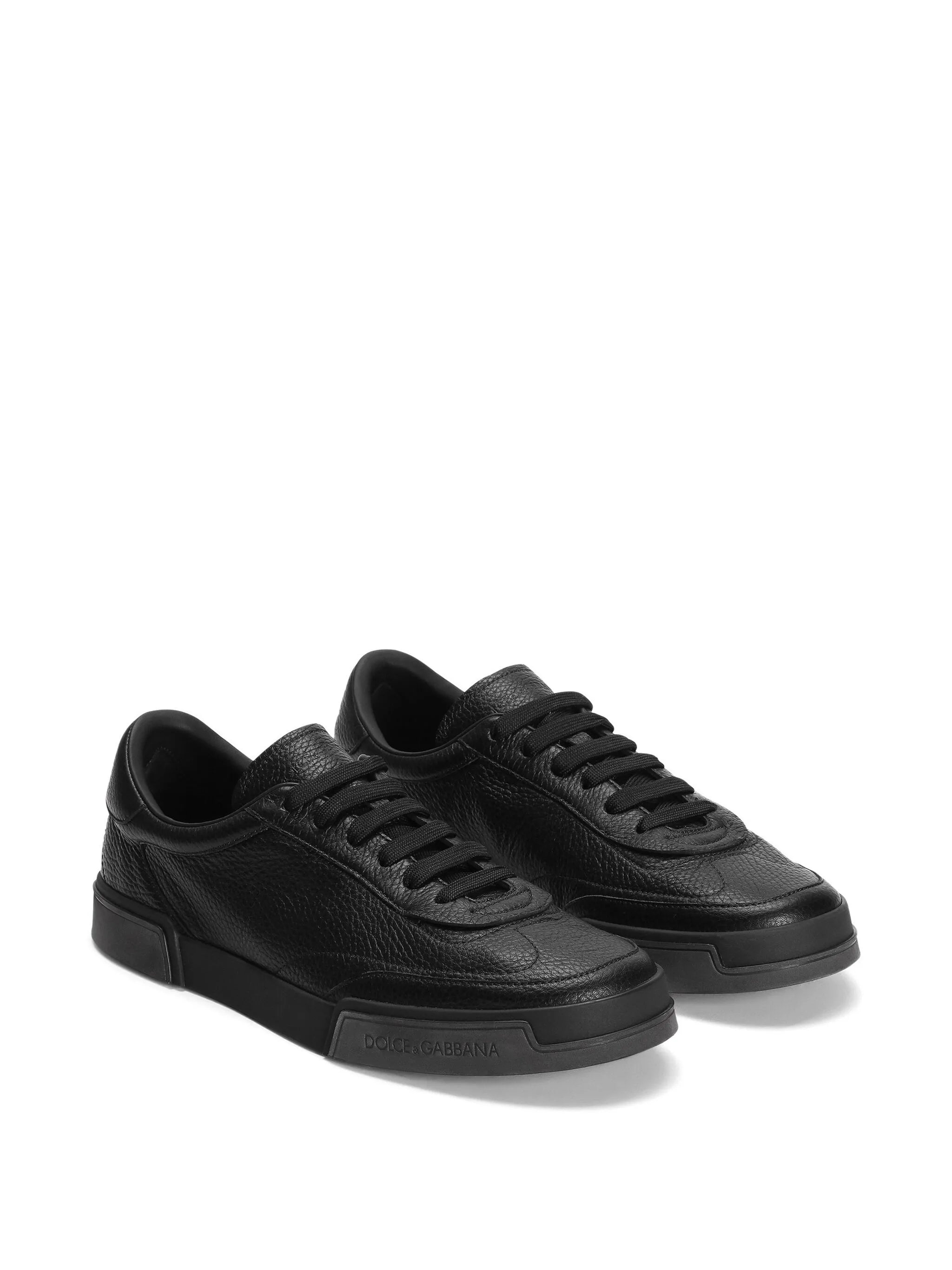 DOLCE & GABBANA 黒レザー レースアップシューズ レザー 黒 レースアップシューズ（関税込☆Dolce & Gabbana