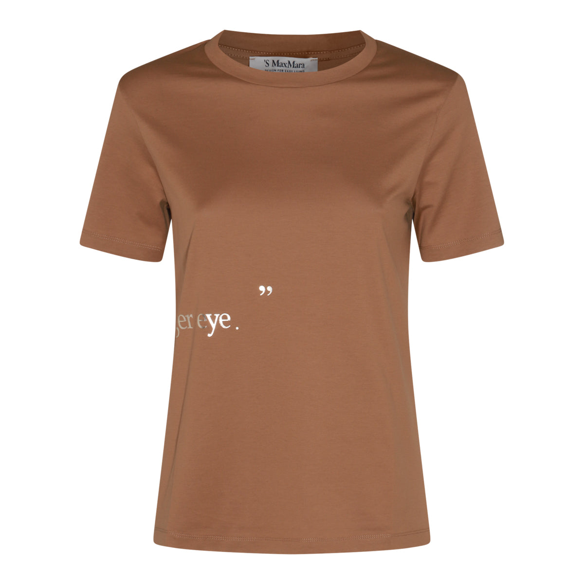 キャメル コットン Tシャツ