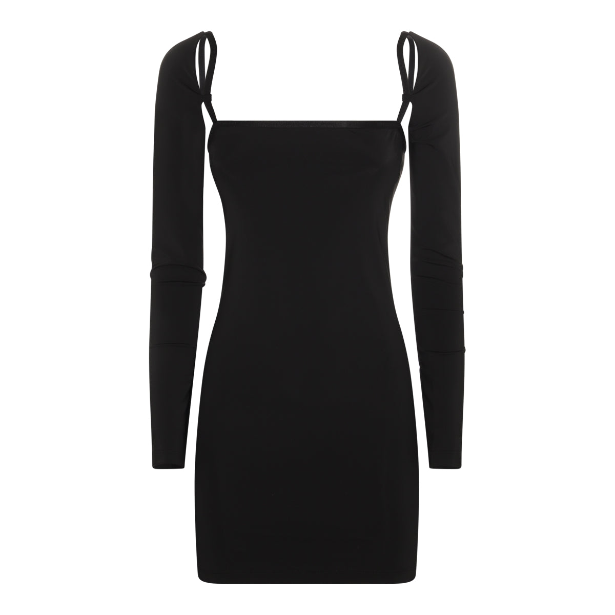 ALEXANDER WANG ブラック ストレッチ ミニドレス Alexander Wang/アレキサンダーワン｜ブラック ストレッチ ドレス