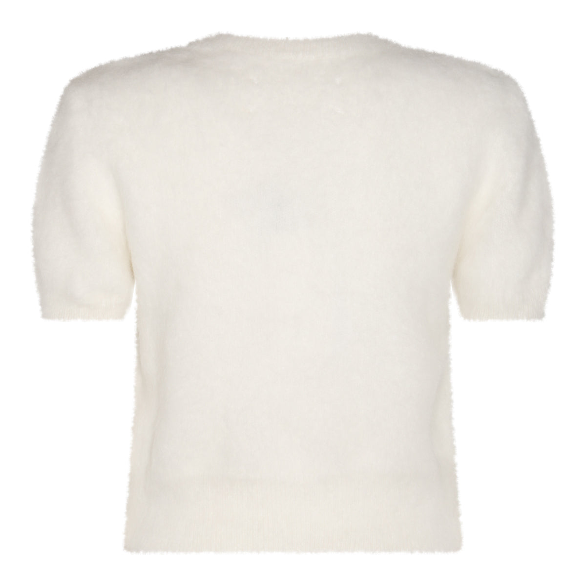 ホワイト ウール ブレンド Tシャツ