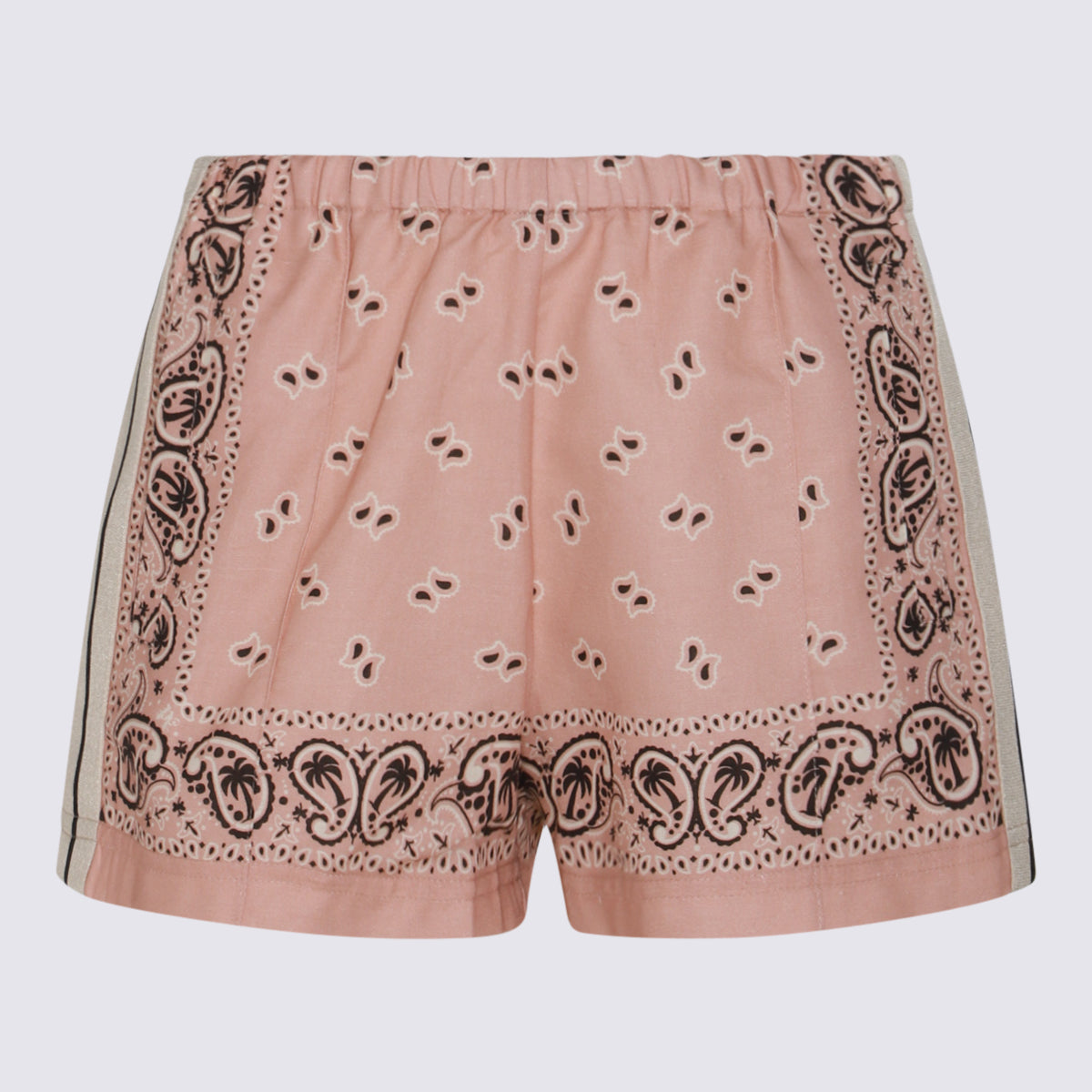 【関税＆送料込み】Palm Angels Pink Linen Shorts Palm Angels/パームエンジェルス｜ピンク リネン ショーツ
