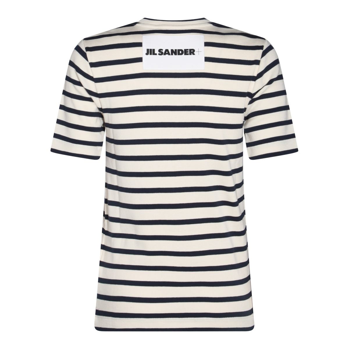 ブルー アンド ホワイト コットン Tシャツ
