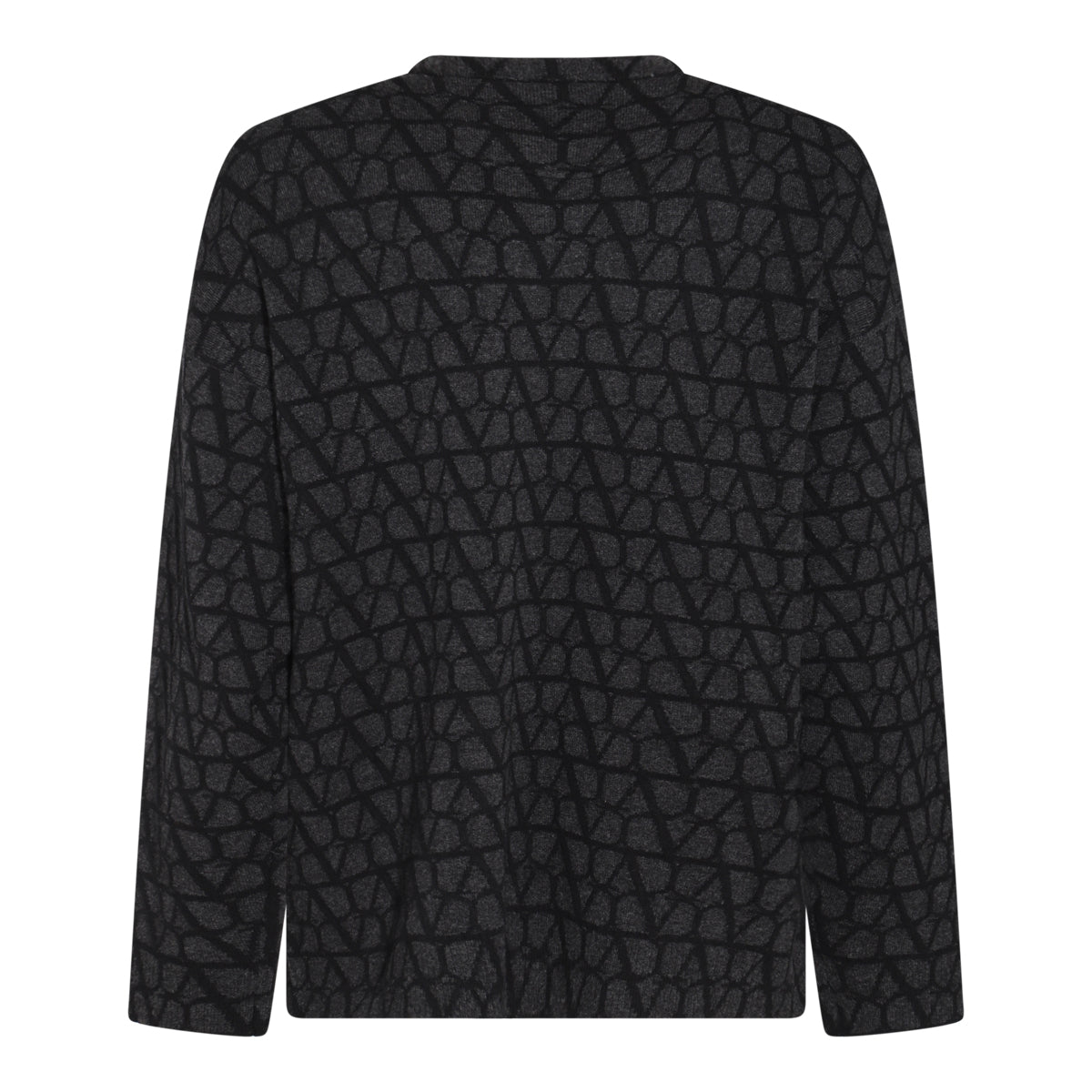 VALENTINO BLACK ウール ジャンパー Valentino/ヴァレンティノ|ダーク グレー アンド ブラック