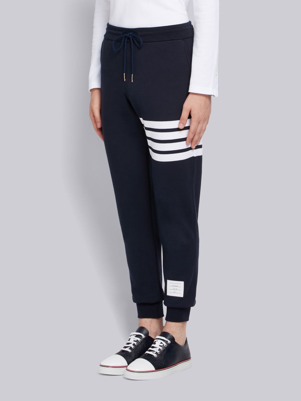 Thom Browne コットン　ネイビーパンツ Thom Browne/トムブラウン｜ネイビー ブルー コットン パンツ