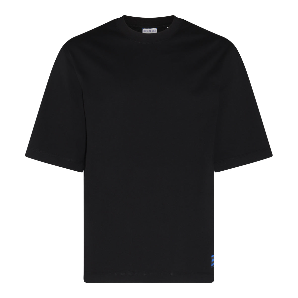 【関税込み】Burberry ブラック コットン Tシャツ Burberry/バーバリー|ブラック コットン Tシャツ
