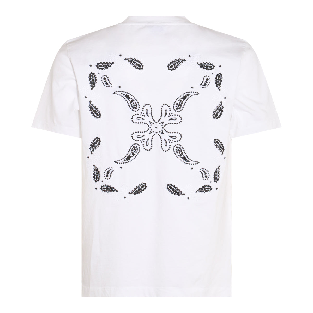 ホワイト アンド ブラック コットン Tシャツ
