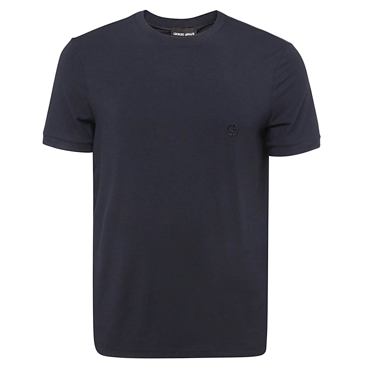 ブルー ビスコース ストレッチ Tシャツ