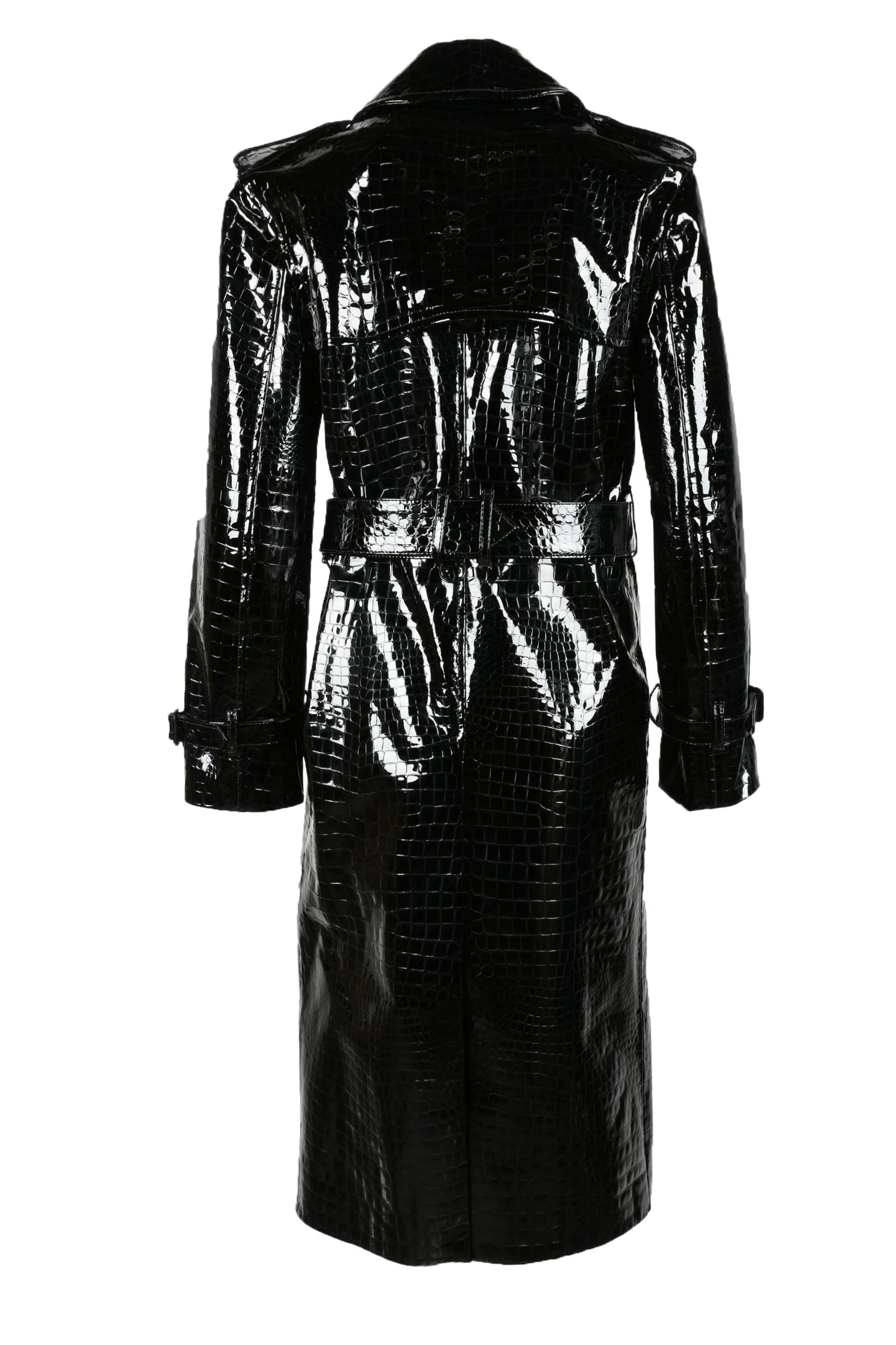 SAINT LAURENT ブラック 8ボタンウールPコート16way