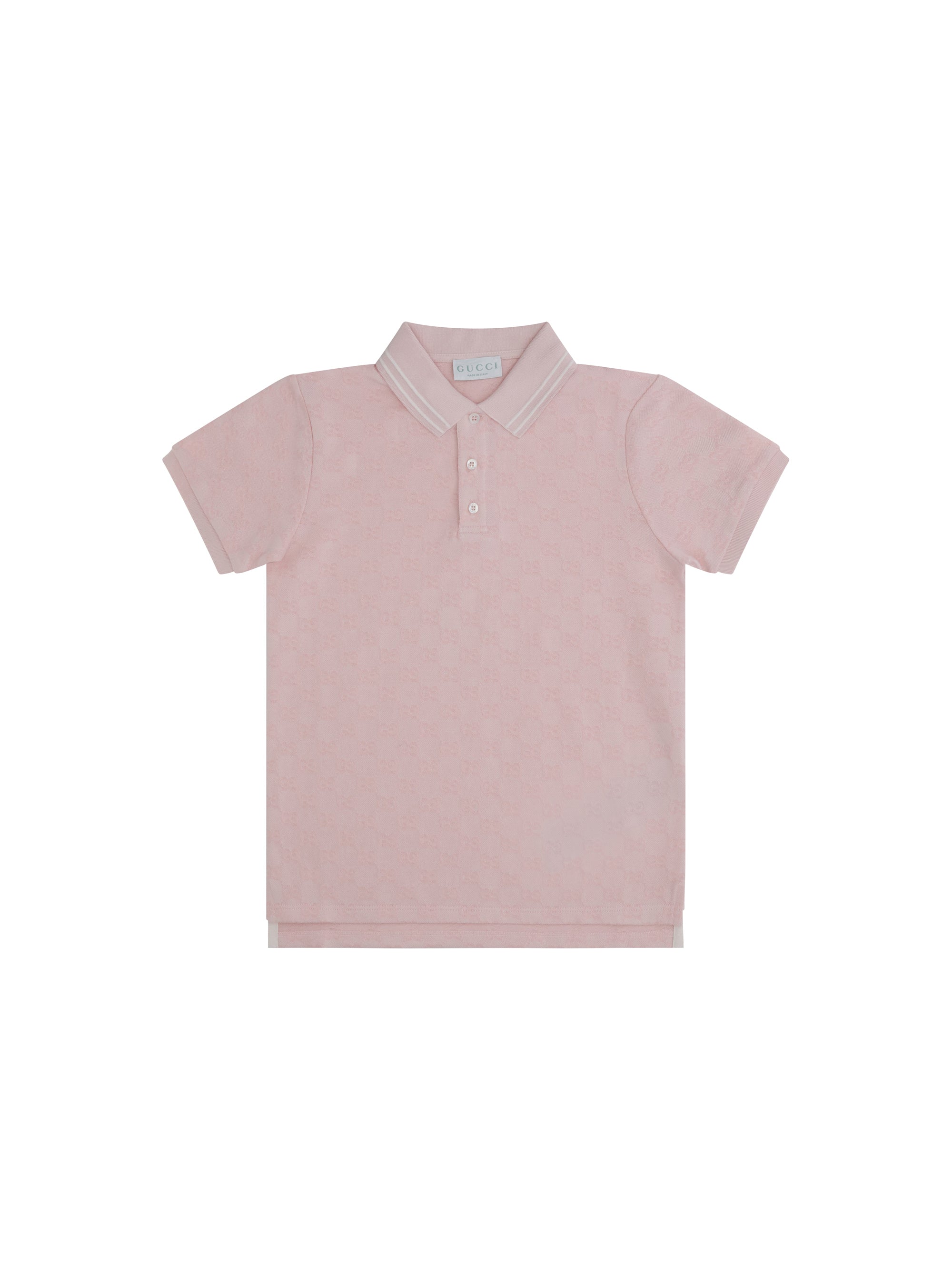 美品 GUCCI ベビー服 ポロシャツ GG柄 80 ベビー〕GGコットン ポロシャツライトピンク | GUCCI公式