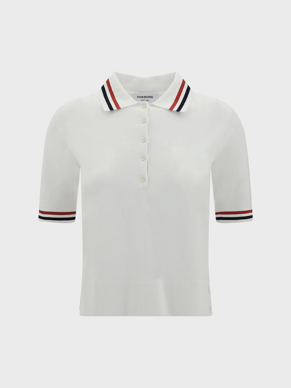 THOM BROWNE ポロシャツ　半袖　SG2271 THOM BROWNE ポロシャツ ホワイト