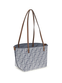 【FENDI】ロール ラージ リバーシブルトートバッグ ペカンストラ ロール ラージ ファブリック ベージュ | Fendi