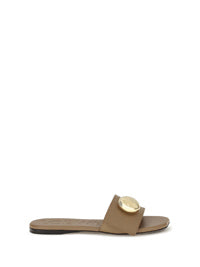 お買い得！！★ロエベ★ PETAL スライドサンダル Petal Anagram slide in soft calfskin Black - LOEWE