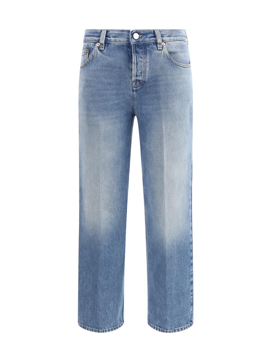 デニム・ジーパン GUCCI JEANS (812233XDC7S 4009) Straight fit denim pants in light blue | GUCCI® US