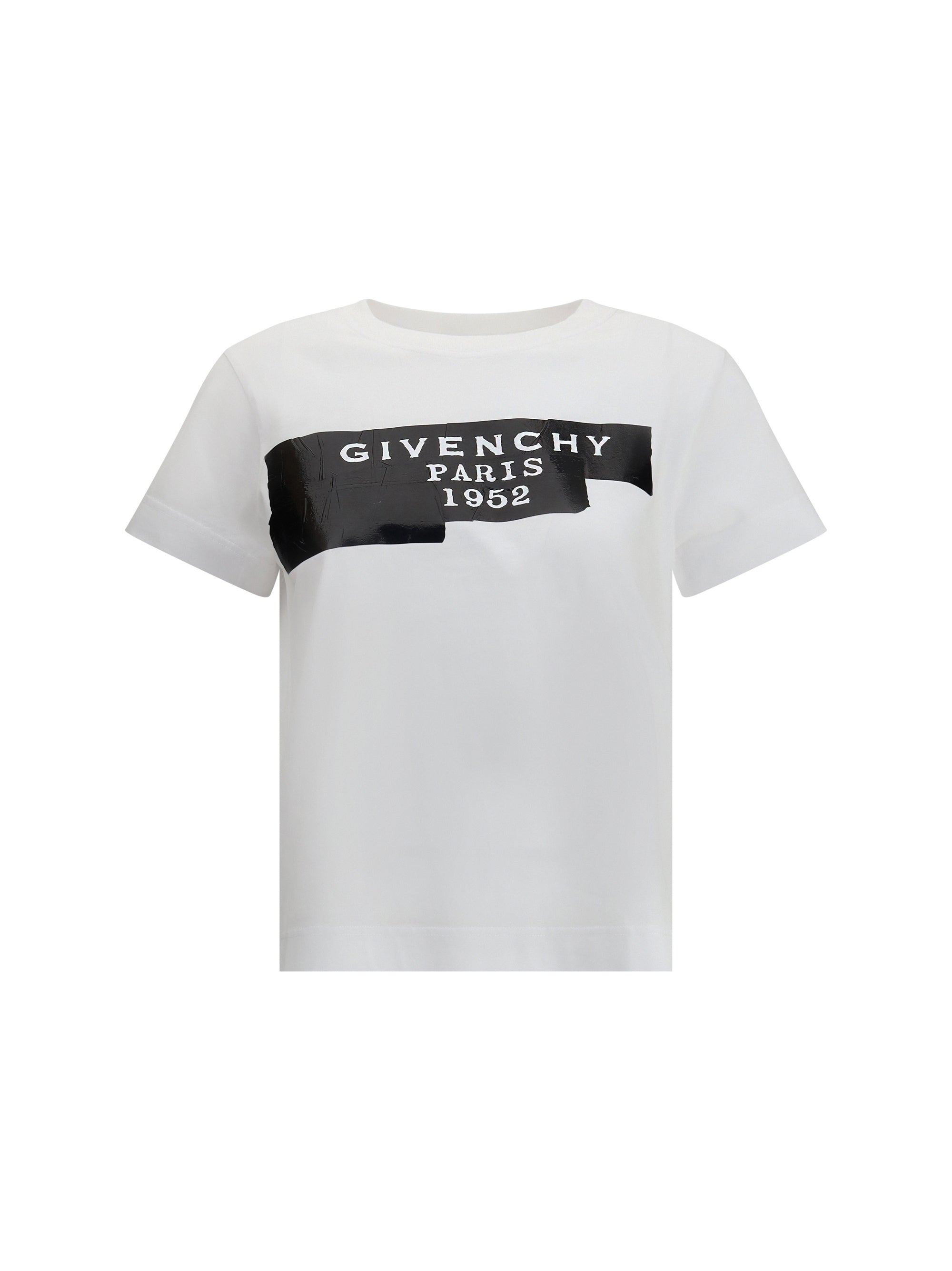コットン Tシャツ ウィズ プリント ブラック ジバンシィ テープ