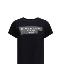 コットン Tシャツ ウィズ プリント ブラック ジバンシィ テープ