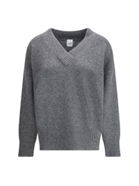 V-Neck Jumper in Wool and Cashmere