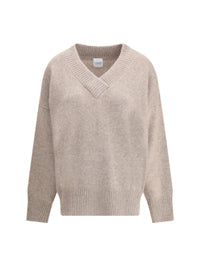 V-Neck Jumper in Wool and Cashmere