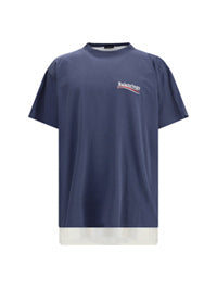 バレンシアガ Tシャツ 青 Balenciaga/バレンシアガ|ダブル Tシャツ