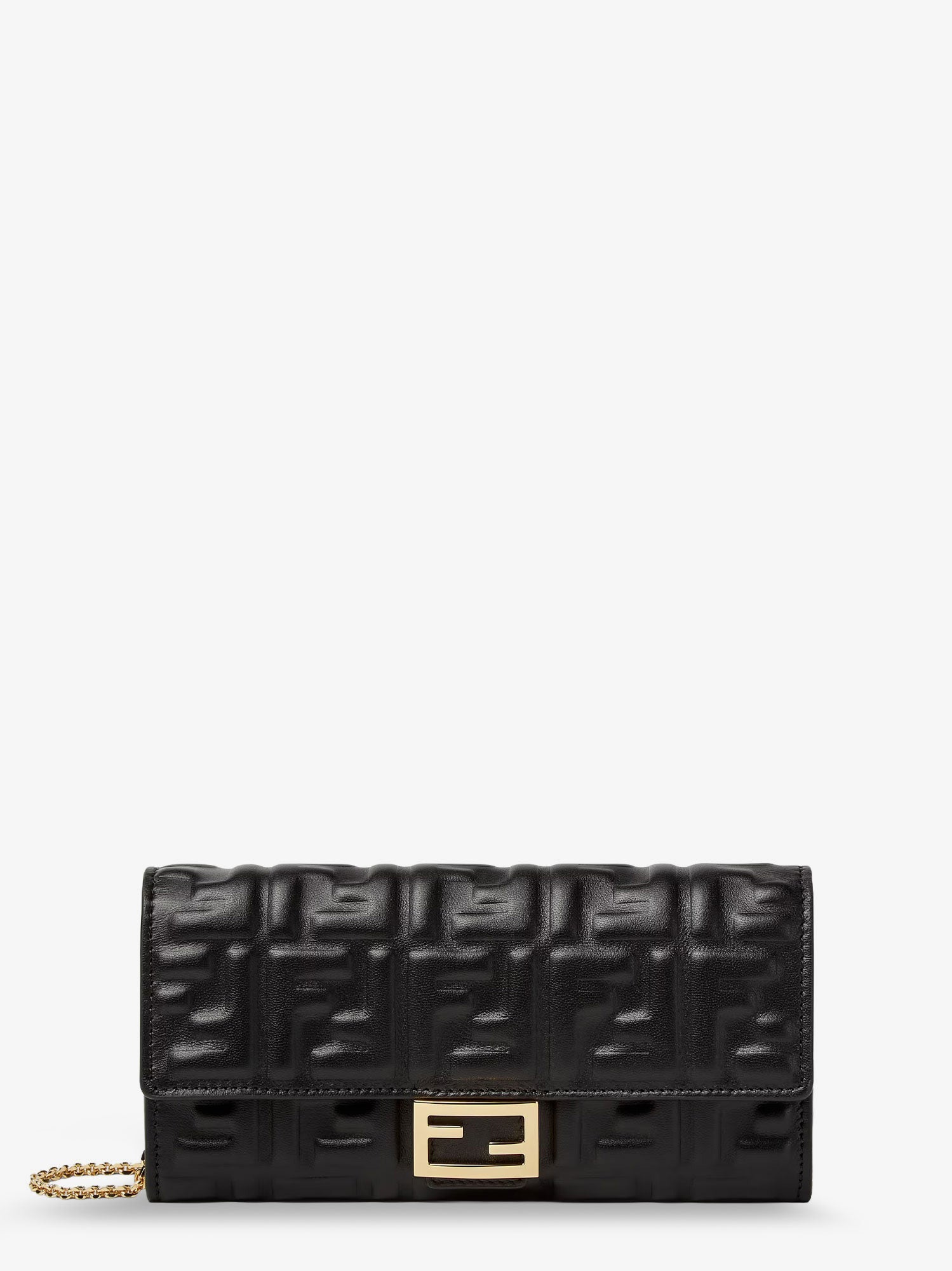 コンチネンタル ウィズ チェーン バゲット レザー ショルダー バッグ ウィズ FF モチーフ