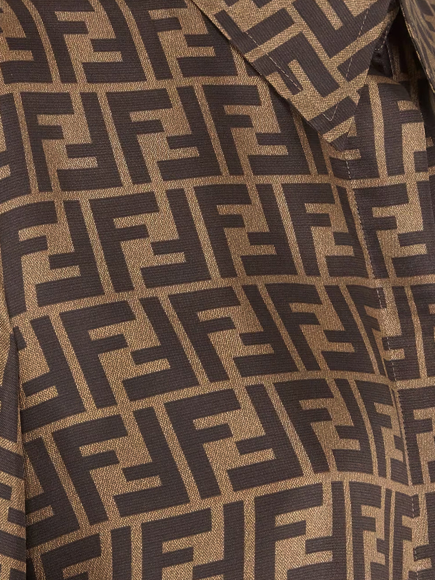 シルク シャツ ウィズ FF モチーフ