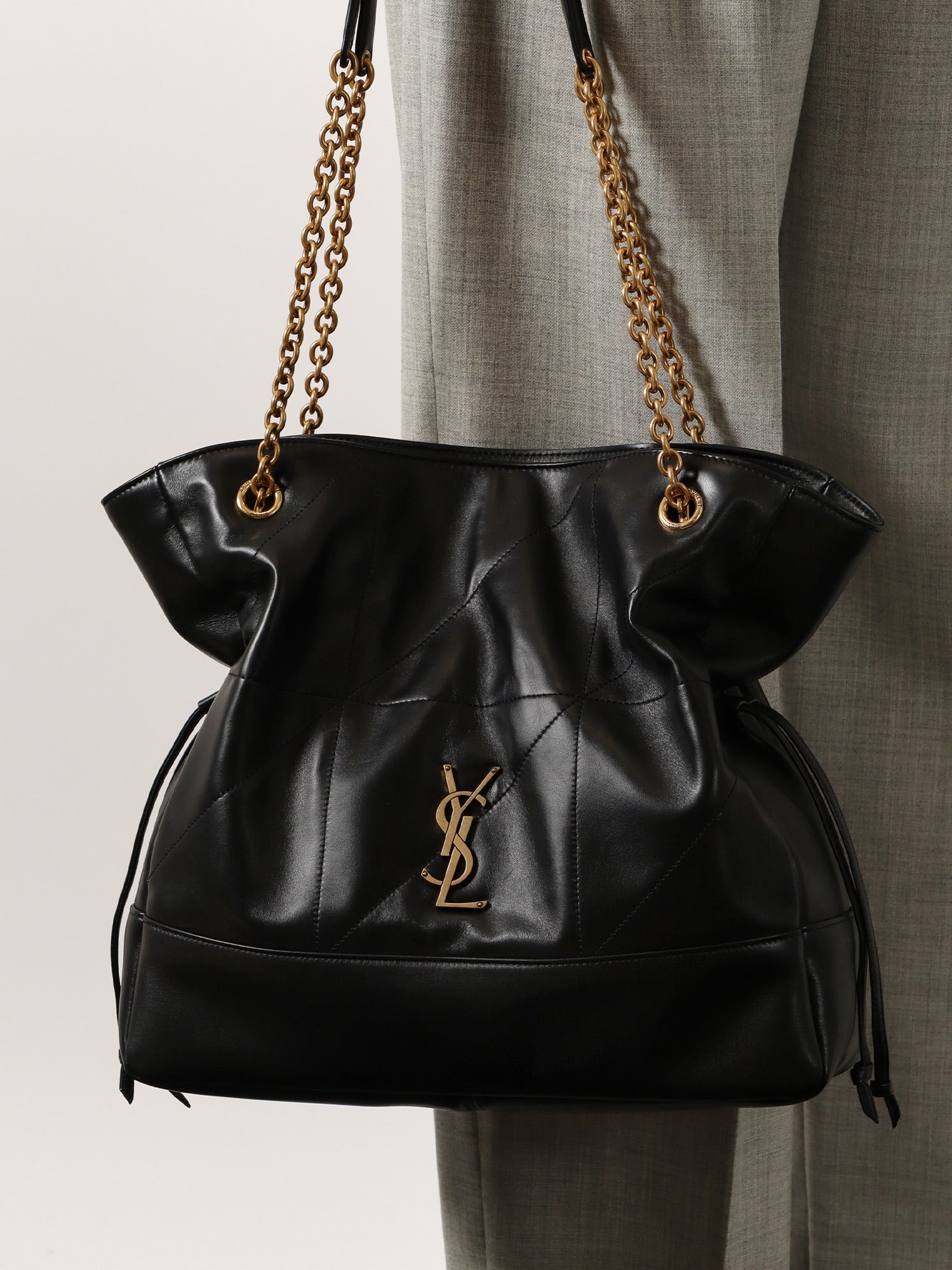 Saint Laurent/サンローラン|レザー ショルダー バッグ ウィズ Saint Laurent/サンローラン|レザー ショルダー バッグ ウィズ