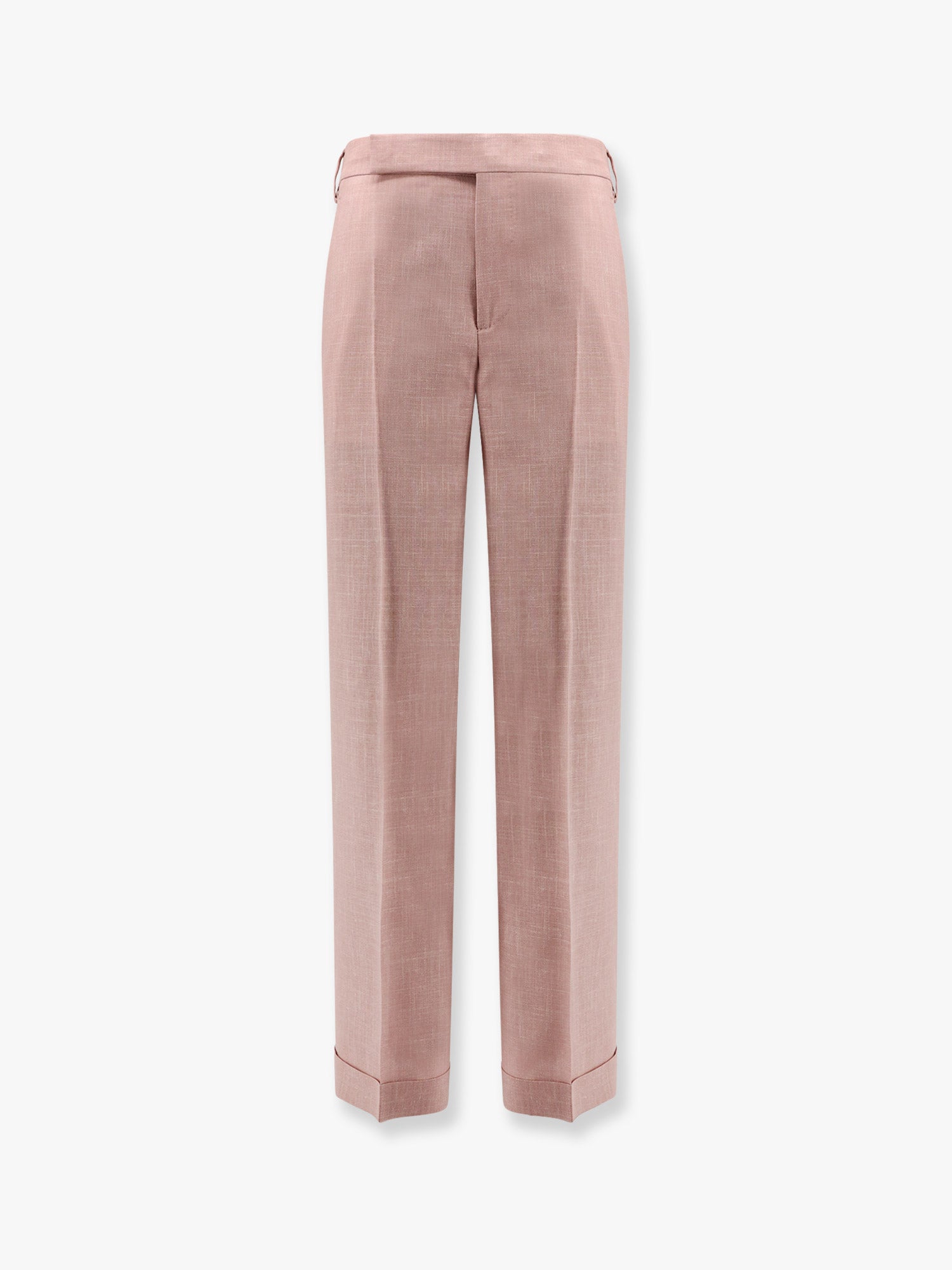 'Wool, silk and linen trouser with fold'