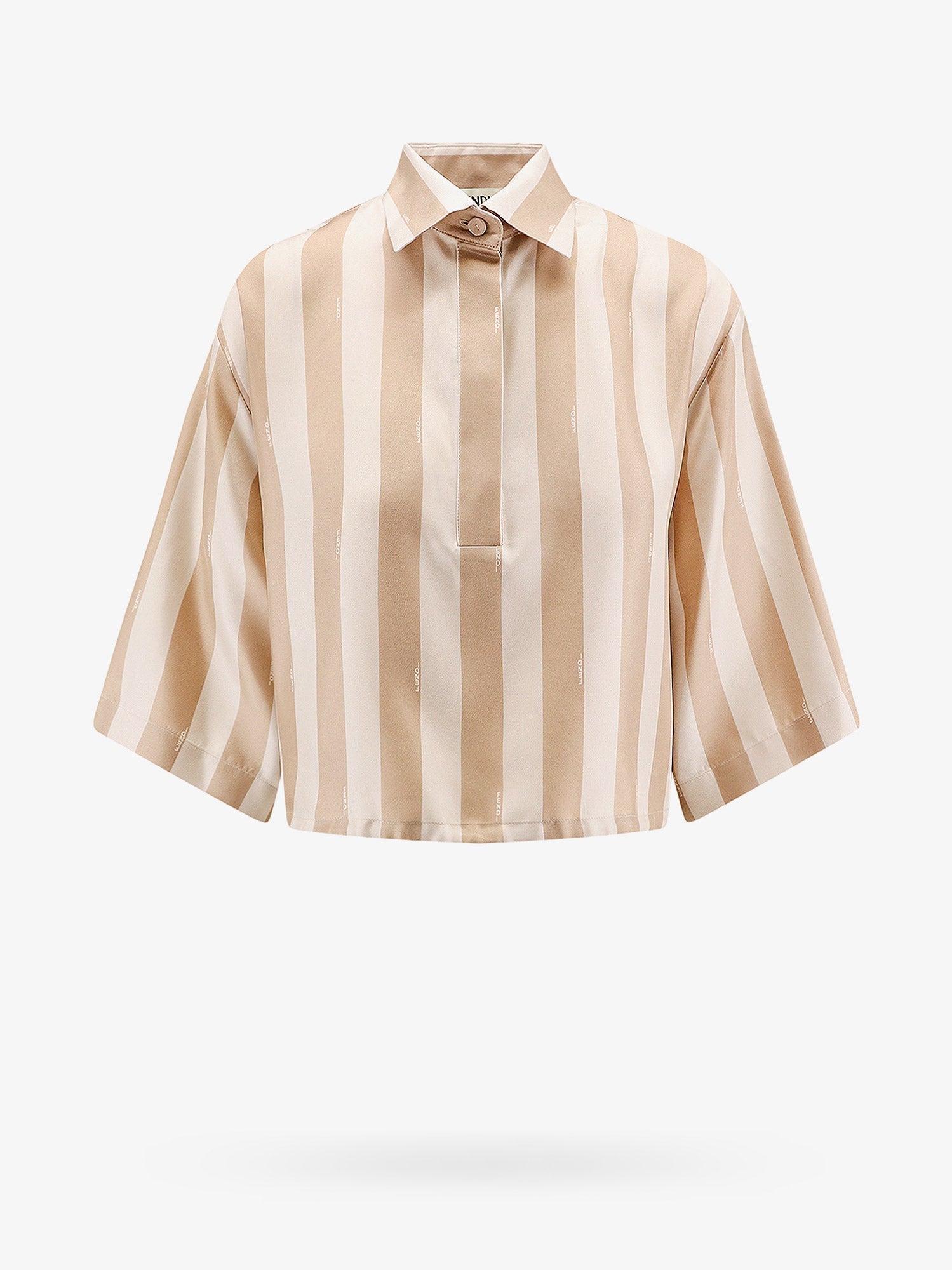 クロップ フィット シルク シャツ