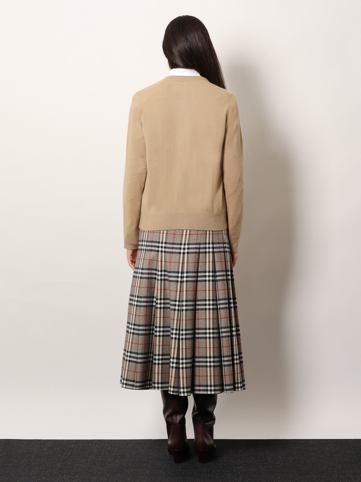 カシミア ブレンド カーディガン