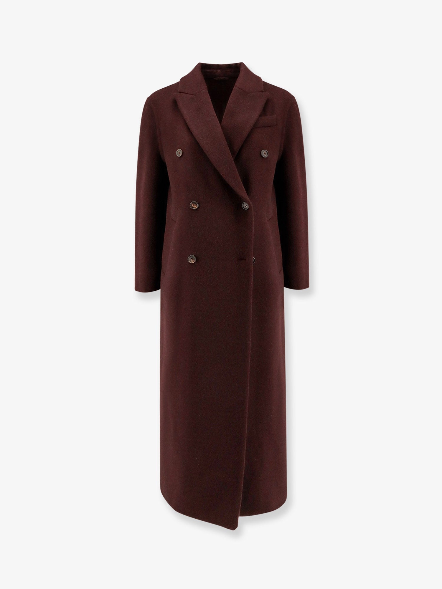 ダブルブレステッド カシミア コート