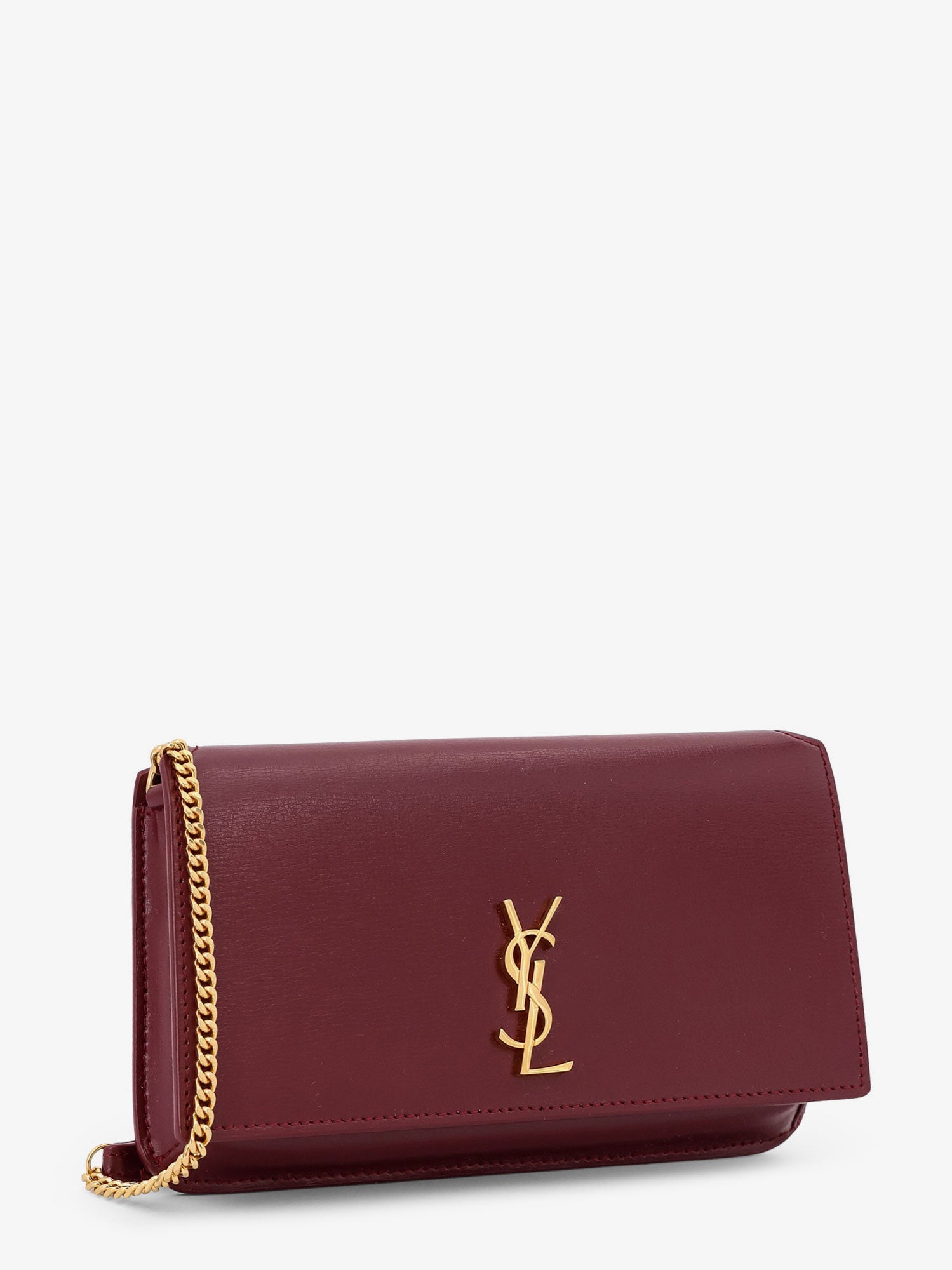 SAINT LAURENT★Cassandre Monogramレザーショルダーバッグ Black Cassandre Envelope Chain matelassé textured-leather