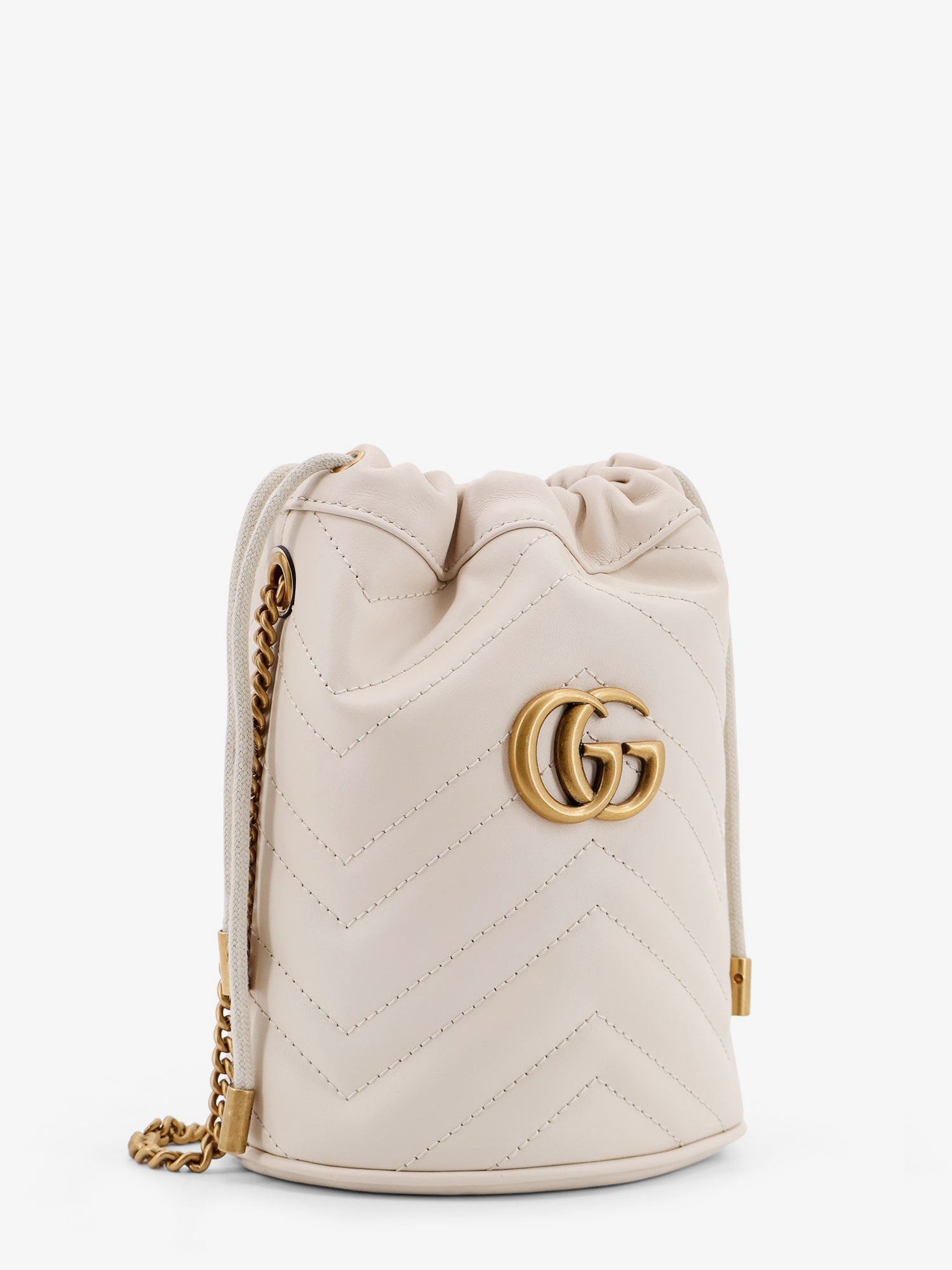 【国内配送】★GUCCI★ GGマーモント ミニ レザーバケットバッグ GUCCI グッチ GGマーモント ミニバケットバッグ 575163 レザー