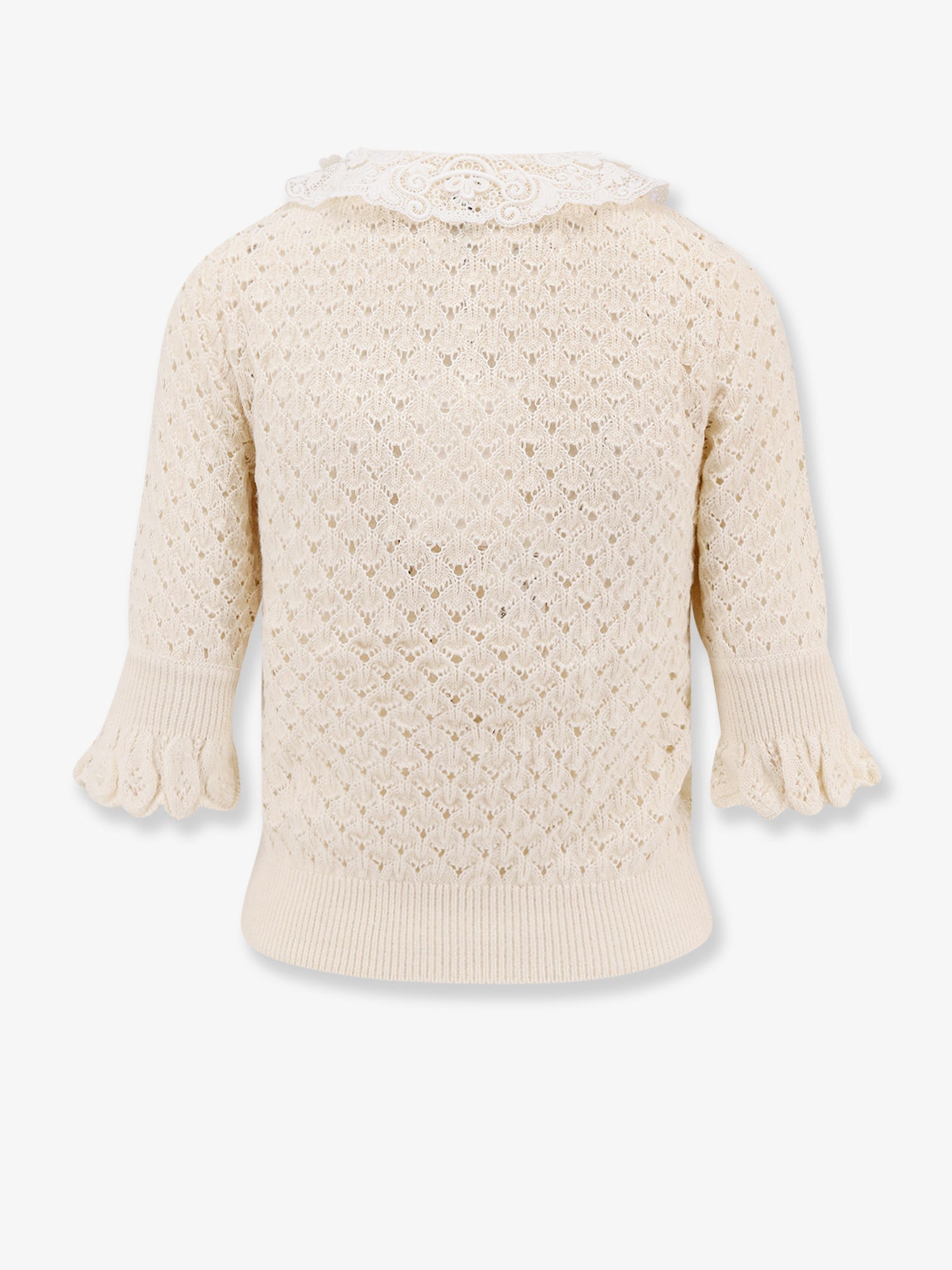 'Cotton, alpaca and silk top'