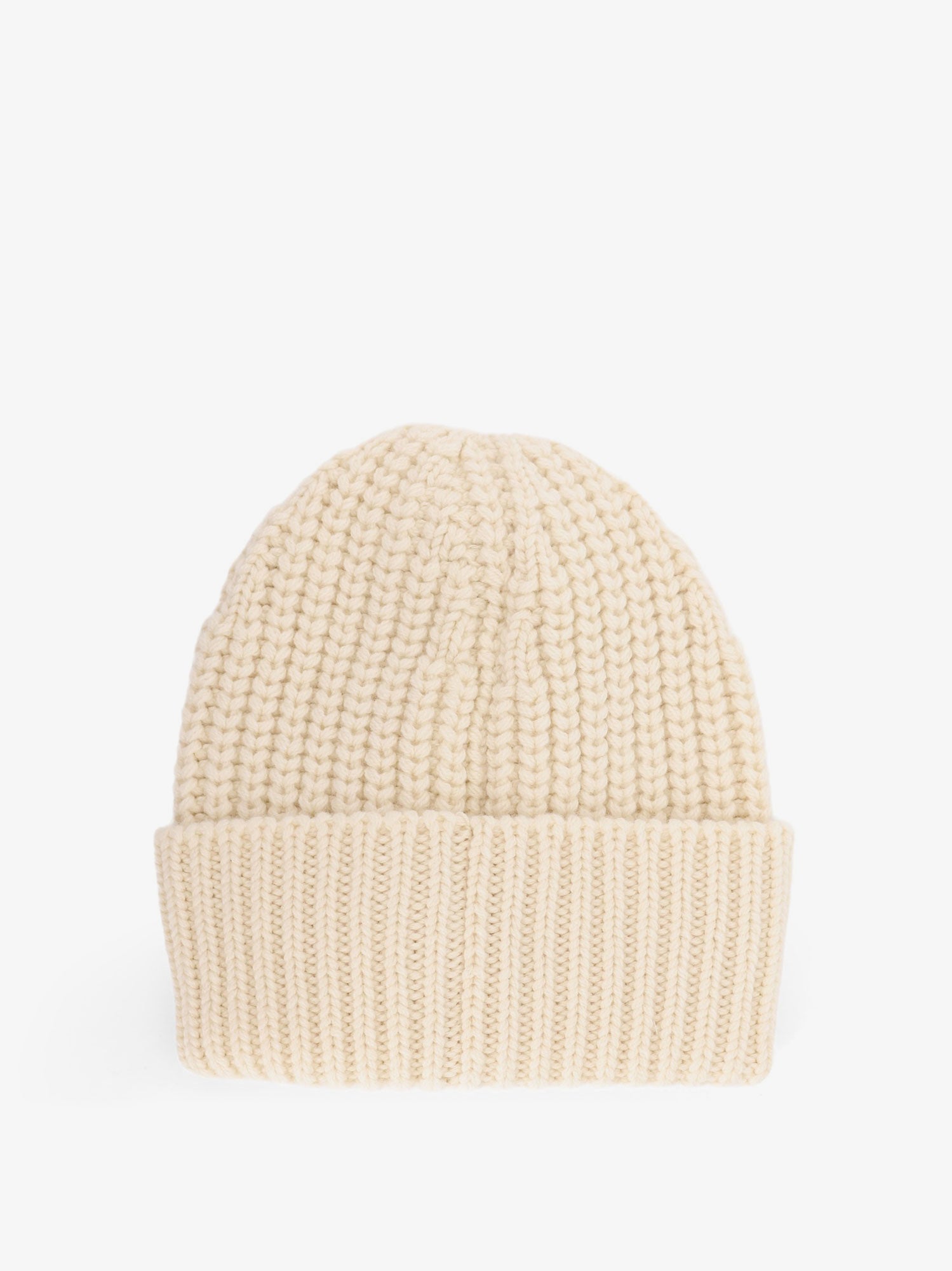 【関税込み】Moncler トープ バージンウール ビーニー Moncler/モンクレール|ウール アンド カシミア リブニット帽