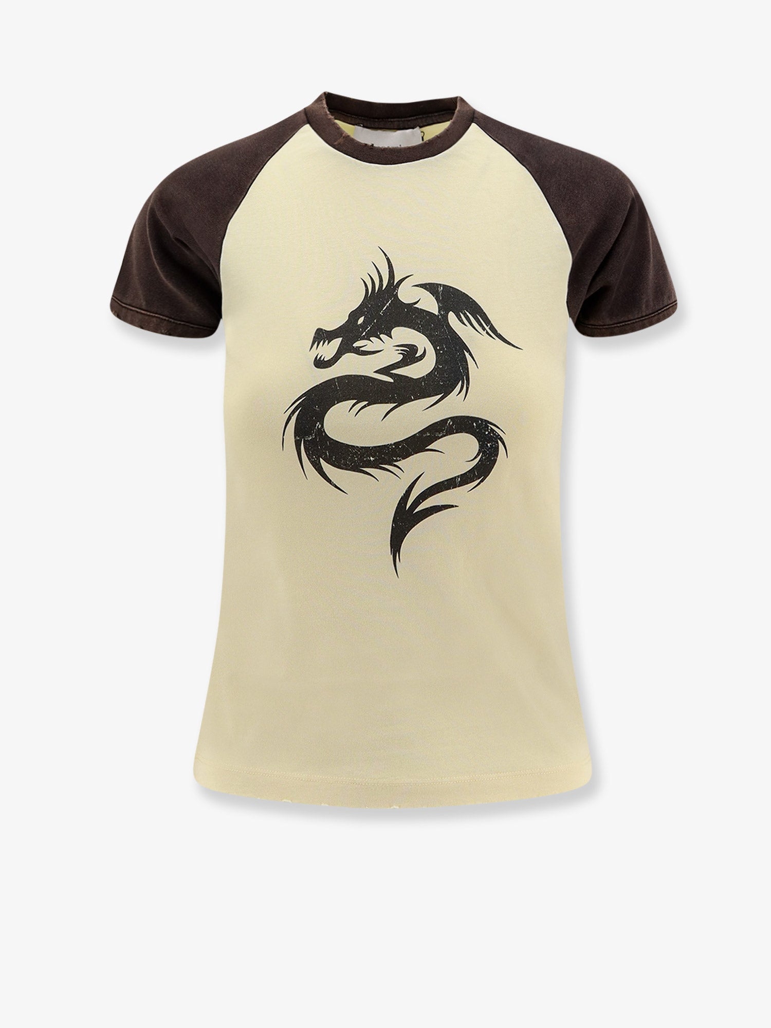 コットン Tシャツ ウィズ ユーズド エフェクト
