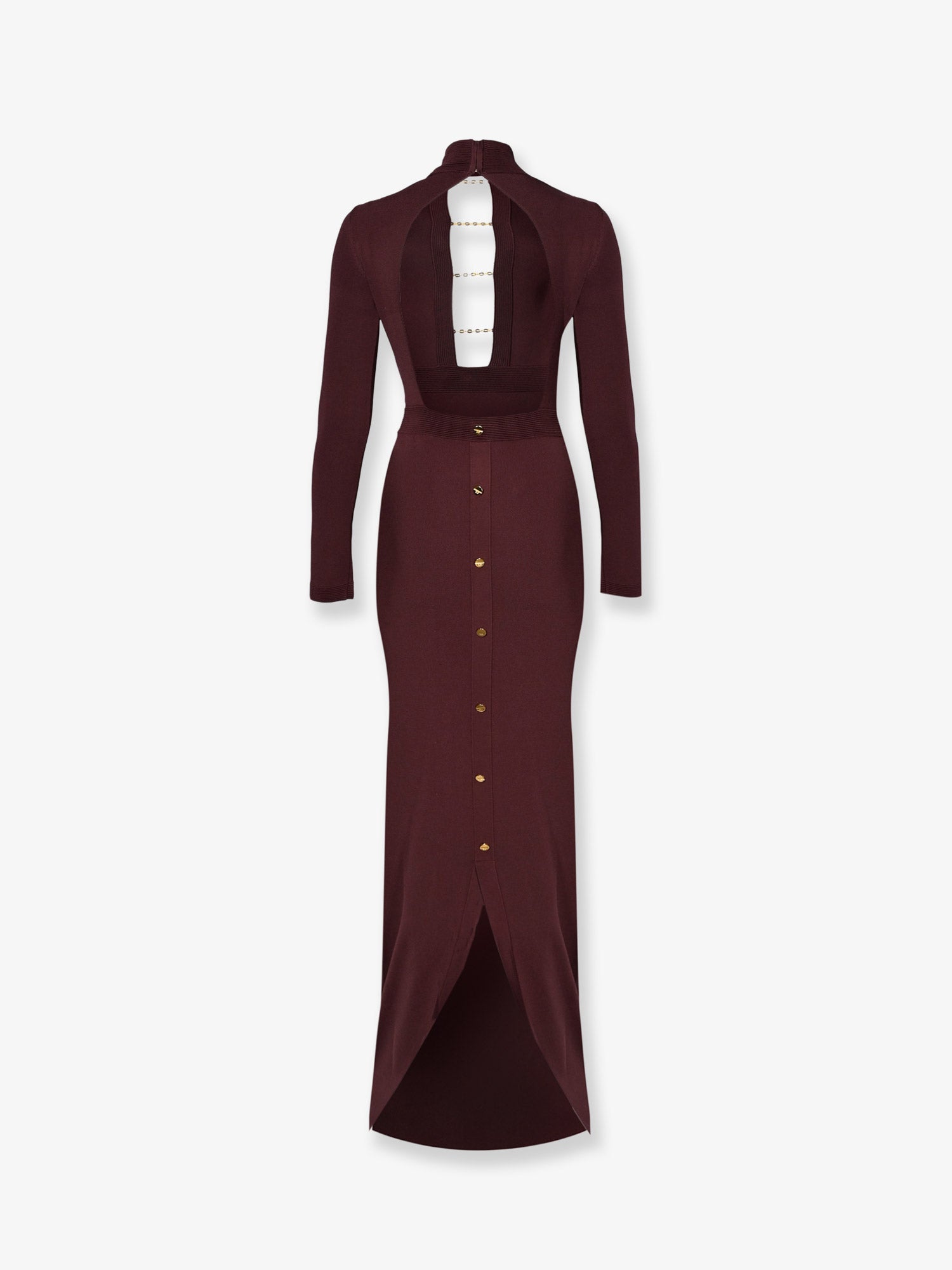 ストレッチ ニット ロング ドレス