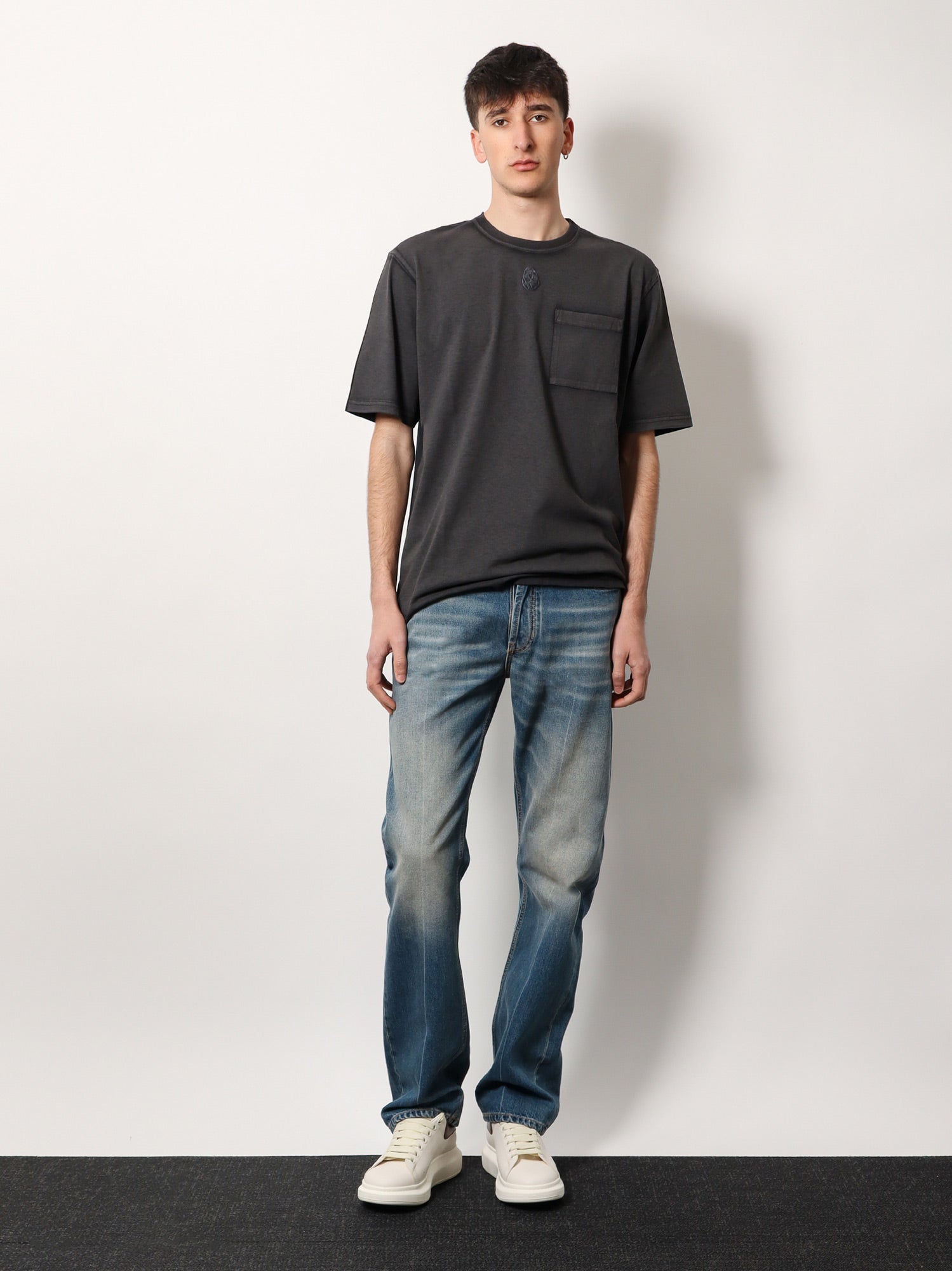 コットン Tシャツ ウィズ フロンタル アイコニック スカル