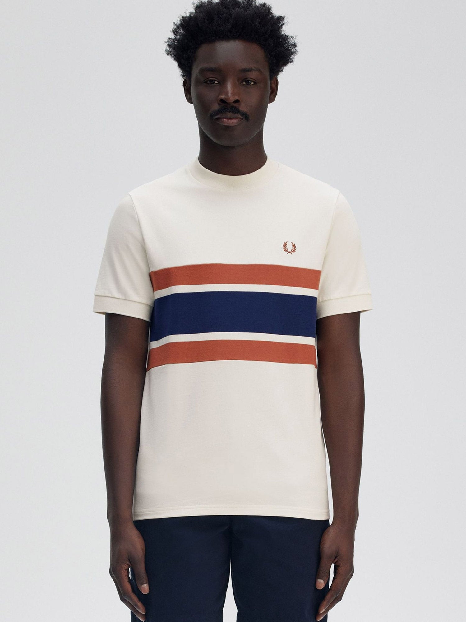 コットン Tシャツ ウィズ ストライプ モチーフ