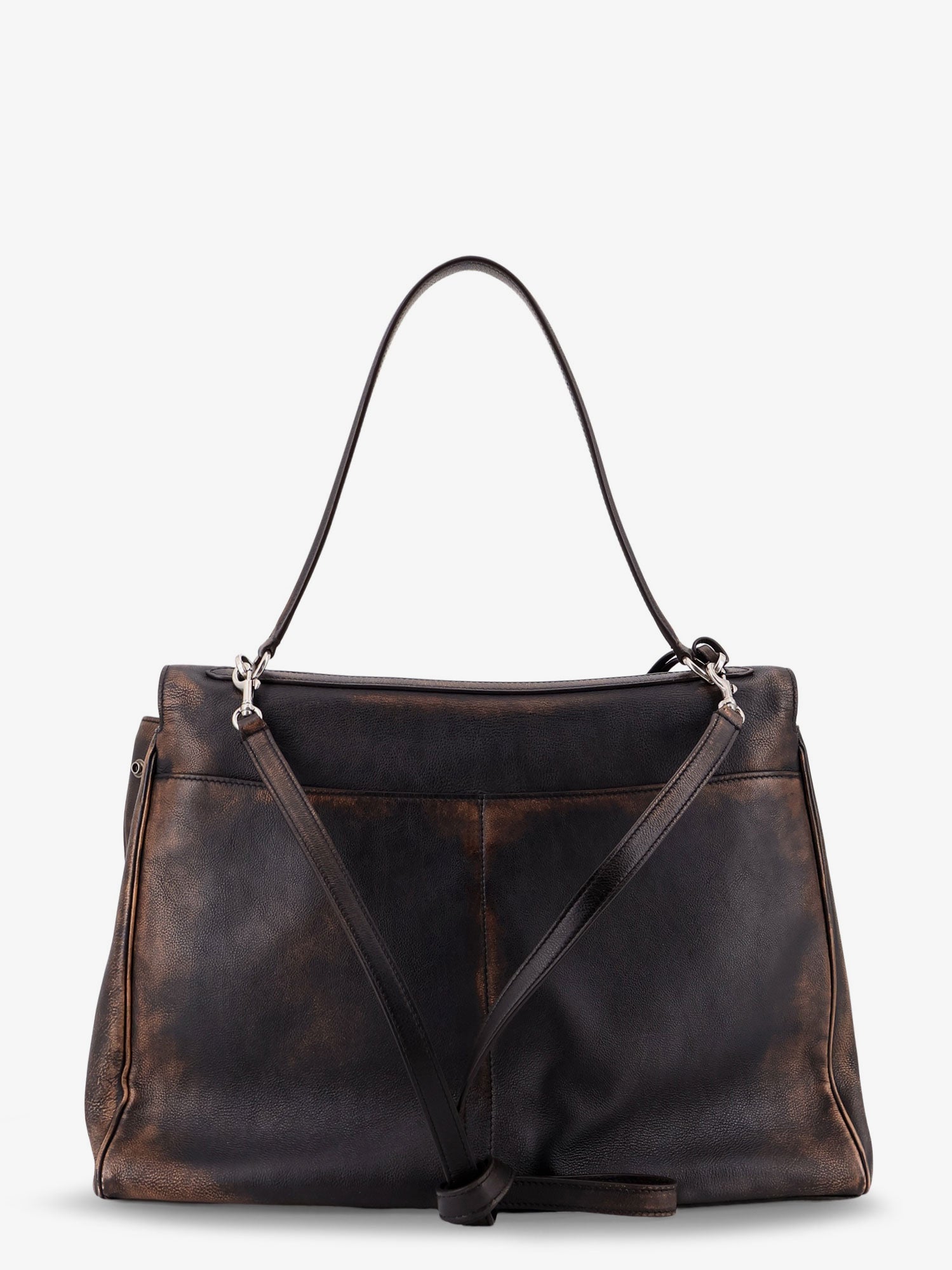 BALENCIAGA ブラックレザートートバッグ