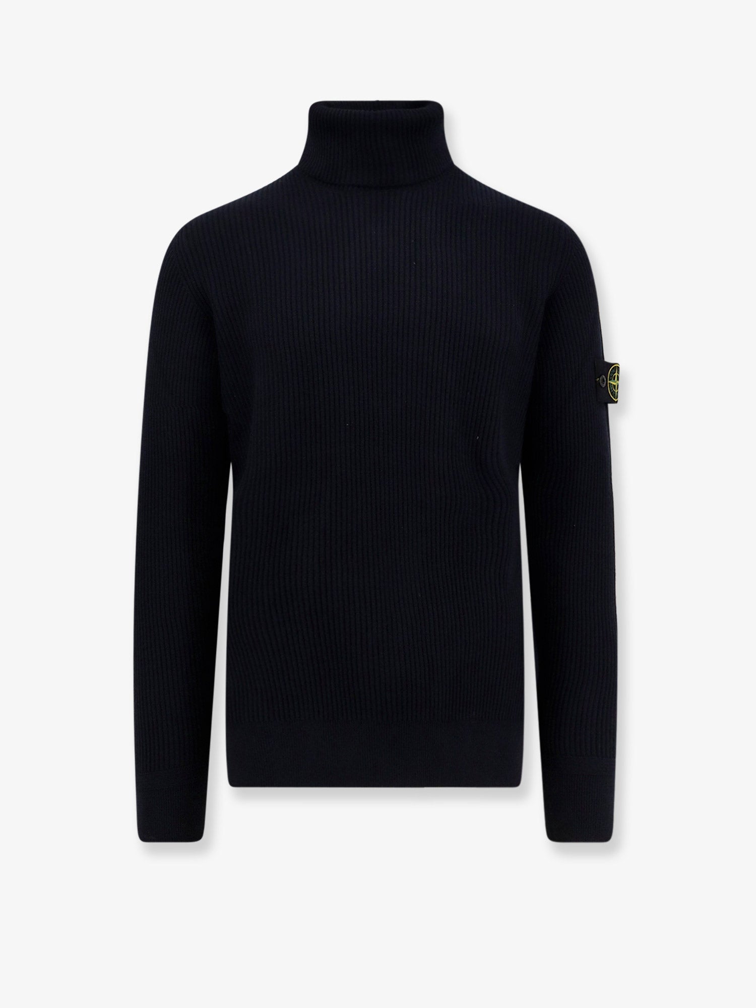 【関税込み】Stone ブラック ウール セーター Stone Island/ストーンアイランド|タートルネック ヴァージン