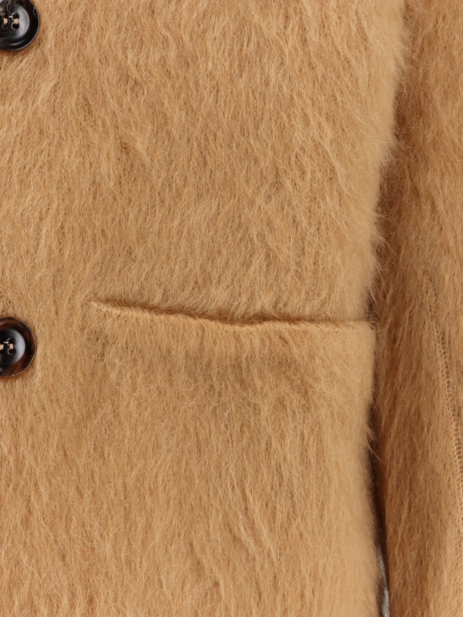 'Double-breasted cashmere, mohair and silk jacket'