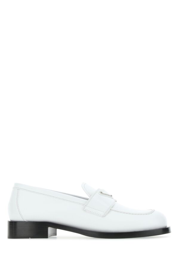PRADA ホワイト ローファー Prada/プラダ｜ホワイト レザー ローファー
