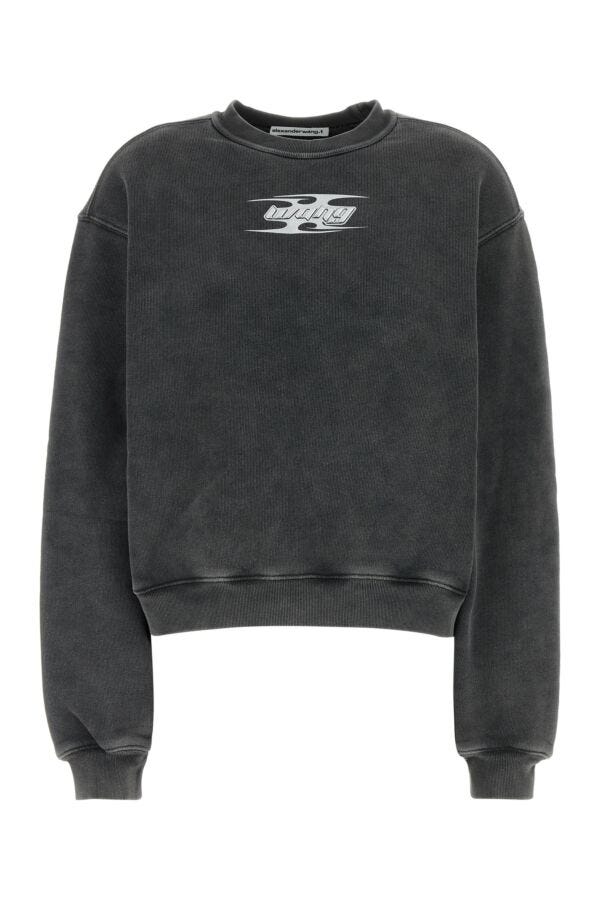 【2025A/W新作★送料無料】 alexanderwang M スウェット ダークグレー トップス