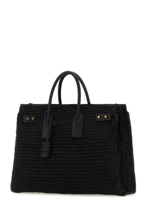 Saint Laurent/サンローラン｜ブラック ラフィア ミディアム