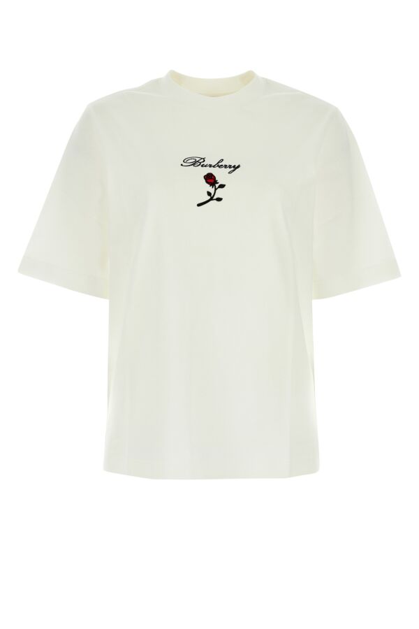 ホワイト ストレッチ コットン Tシャツ